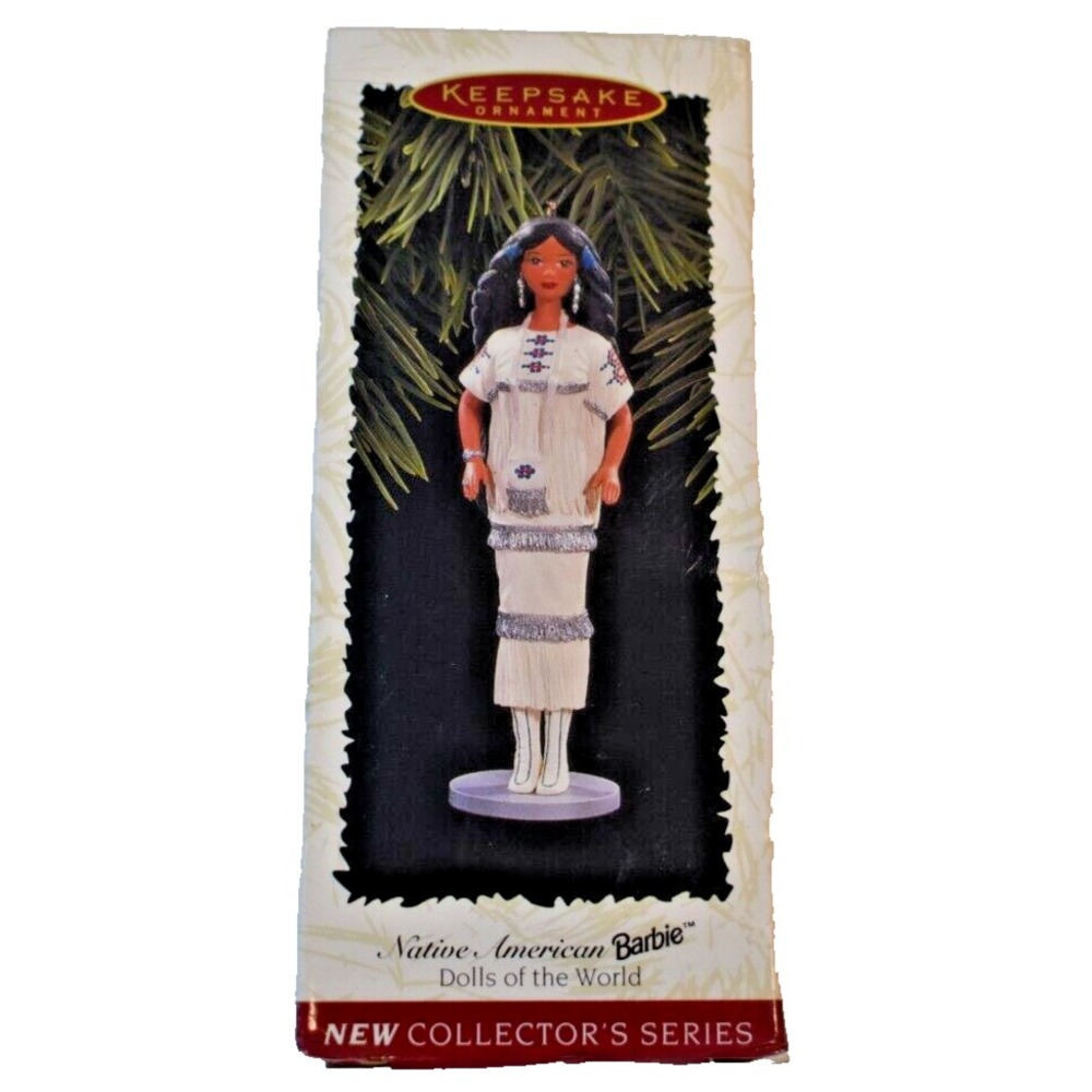 Hallmark Keepsake Ornament Native American Barbie 1 Dolls of the World 1996